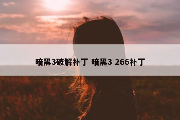 暗黑3破解补丁 暗黑3 266补丁